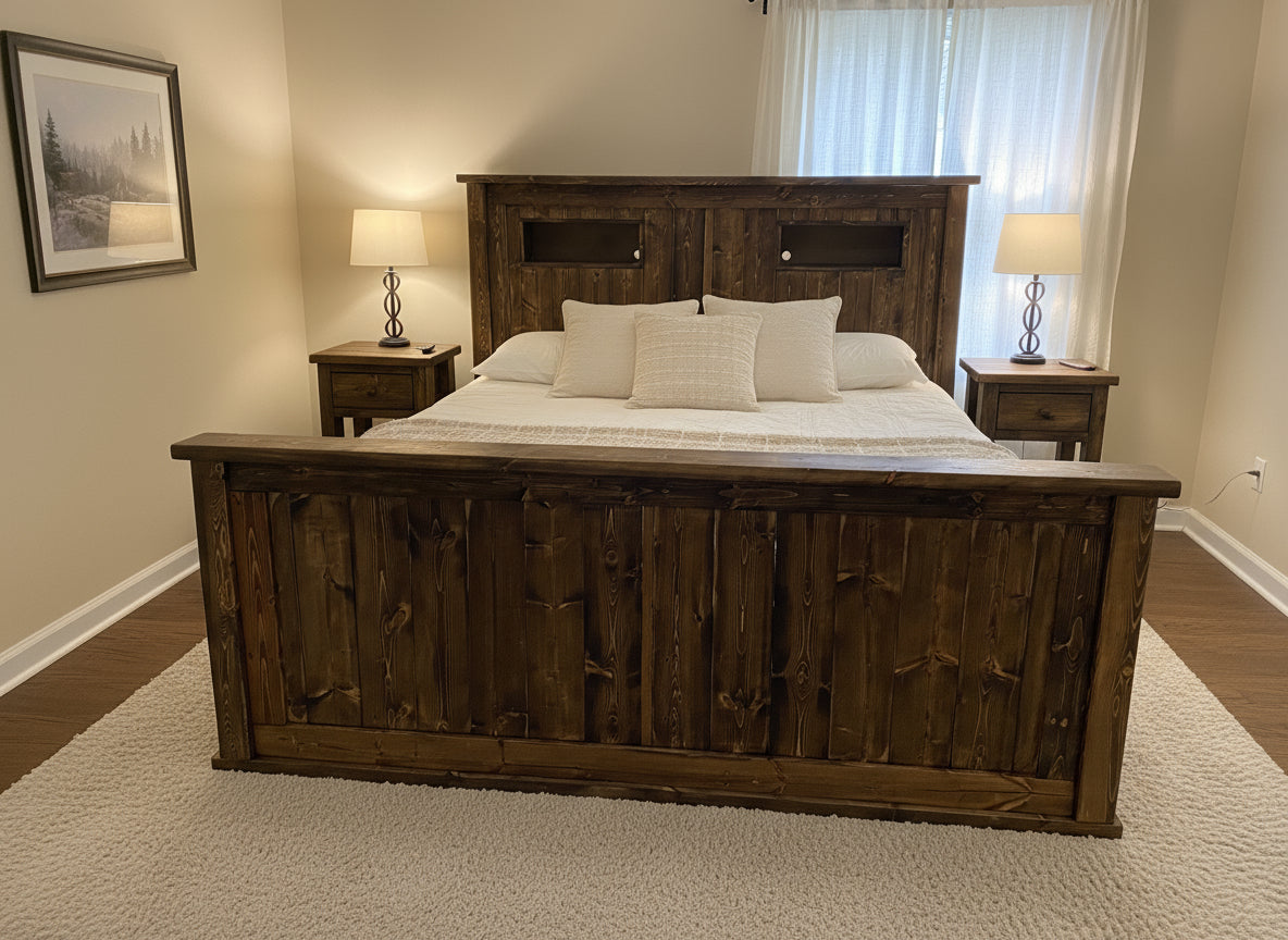 Headboard Cubbies (with or without) USB/Power Outlets or Headboard Lighting