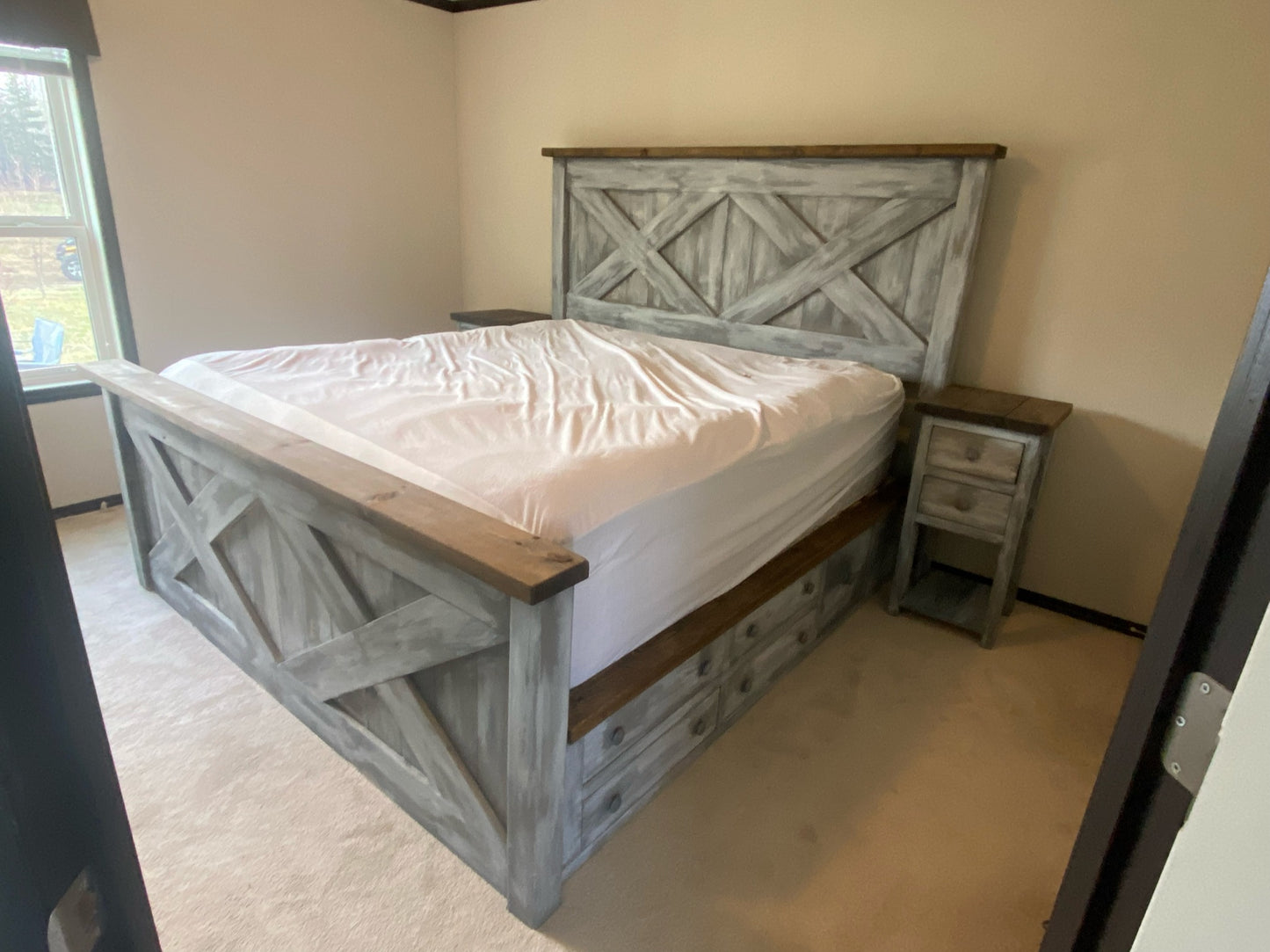 Custom Heritage "X" Storage Bed frame