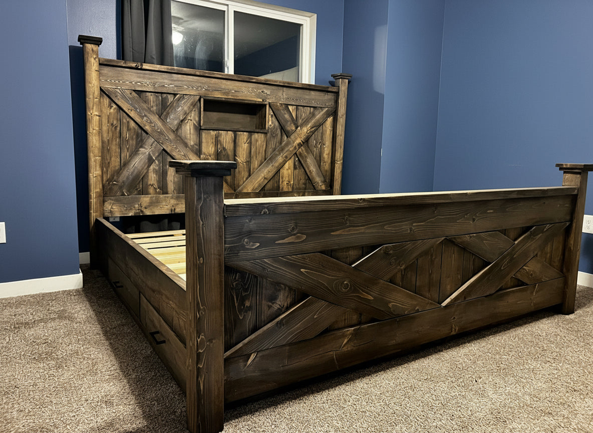Headboard Cubbies (with or without) USB/Power Outlets or Headboard Lighting