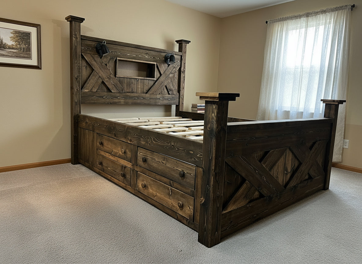 Headboard Cubbies (with or without) USB/Power Outlets or Headboard Lighting
