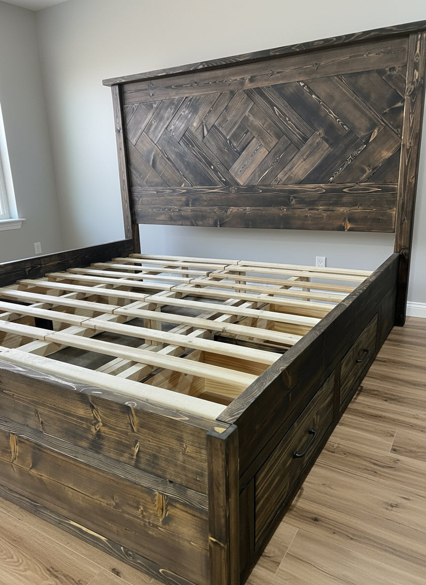 Custom Timberweave Storage Bed frame