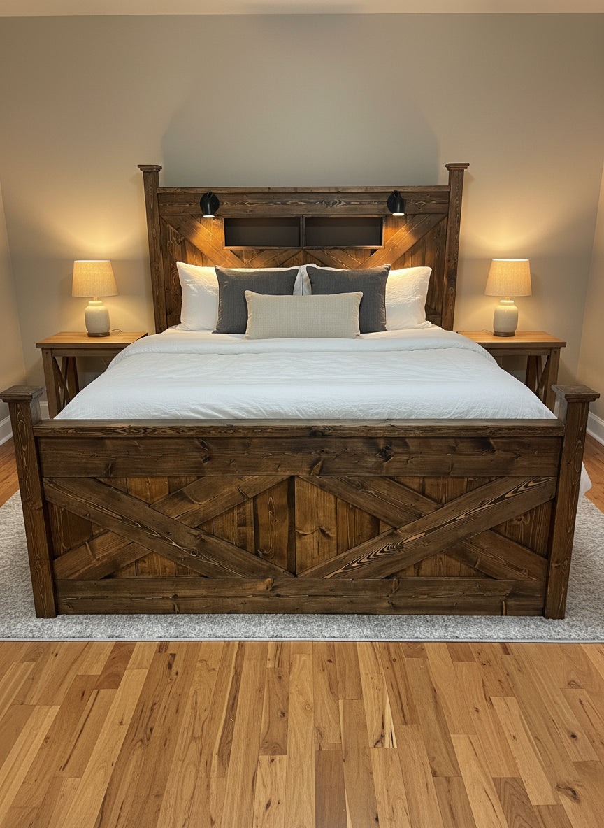 Headboard Cubbies (with or without) USB/Power Outlets or Headboard Lighting