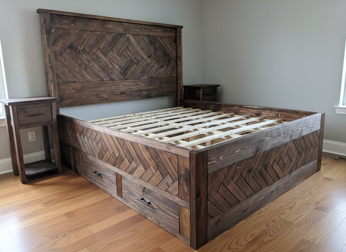 Custom Timberweave Storage Bed frame