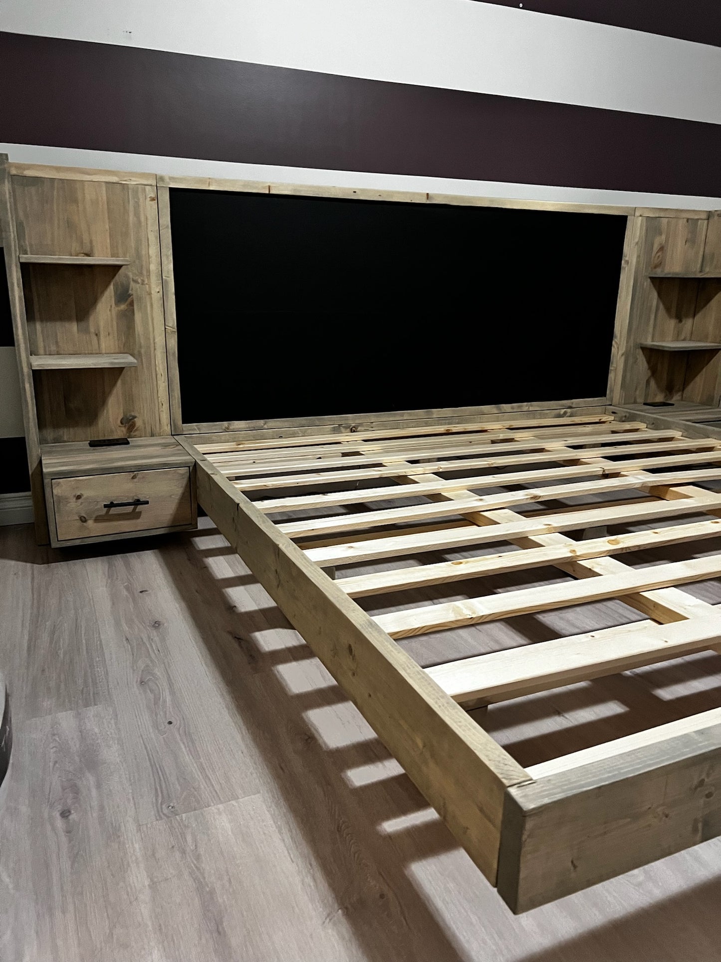 Custom Driftwood Floating Bed frame