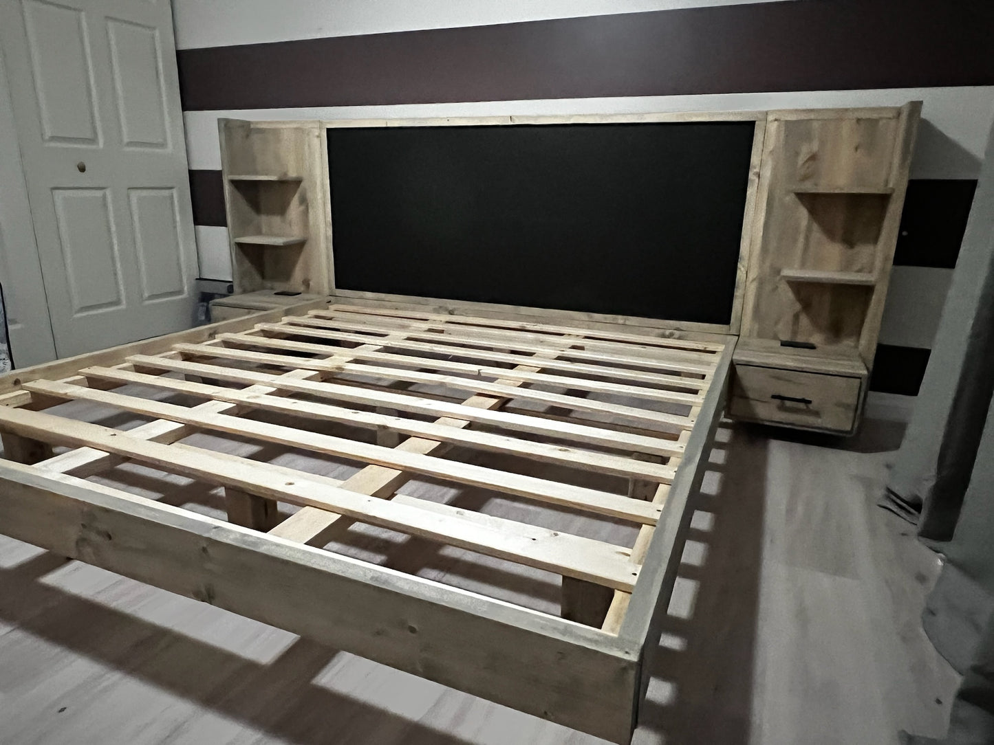 Custom Driftwood Floating Bed frame