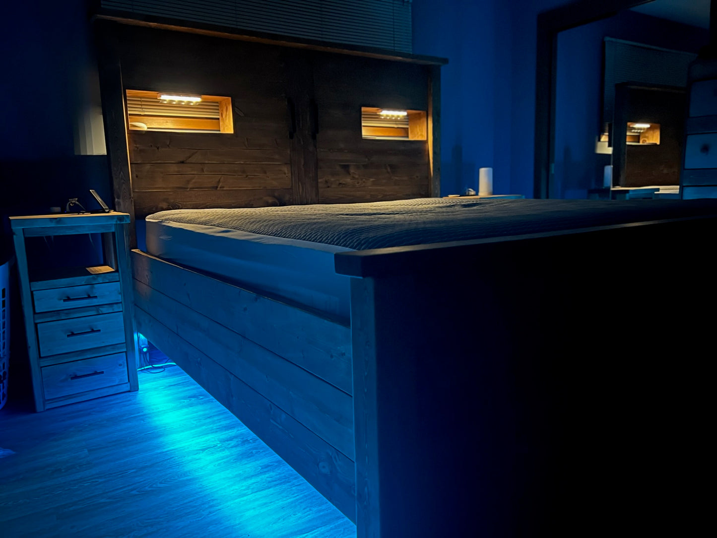 Bed Frame LED Lighting - motion sensor and colour changing