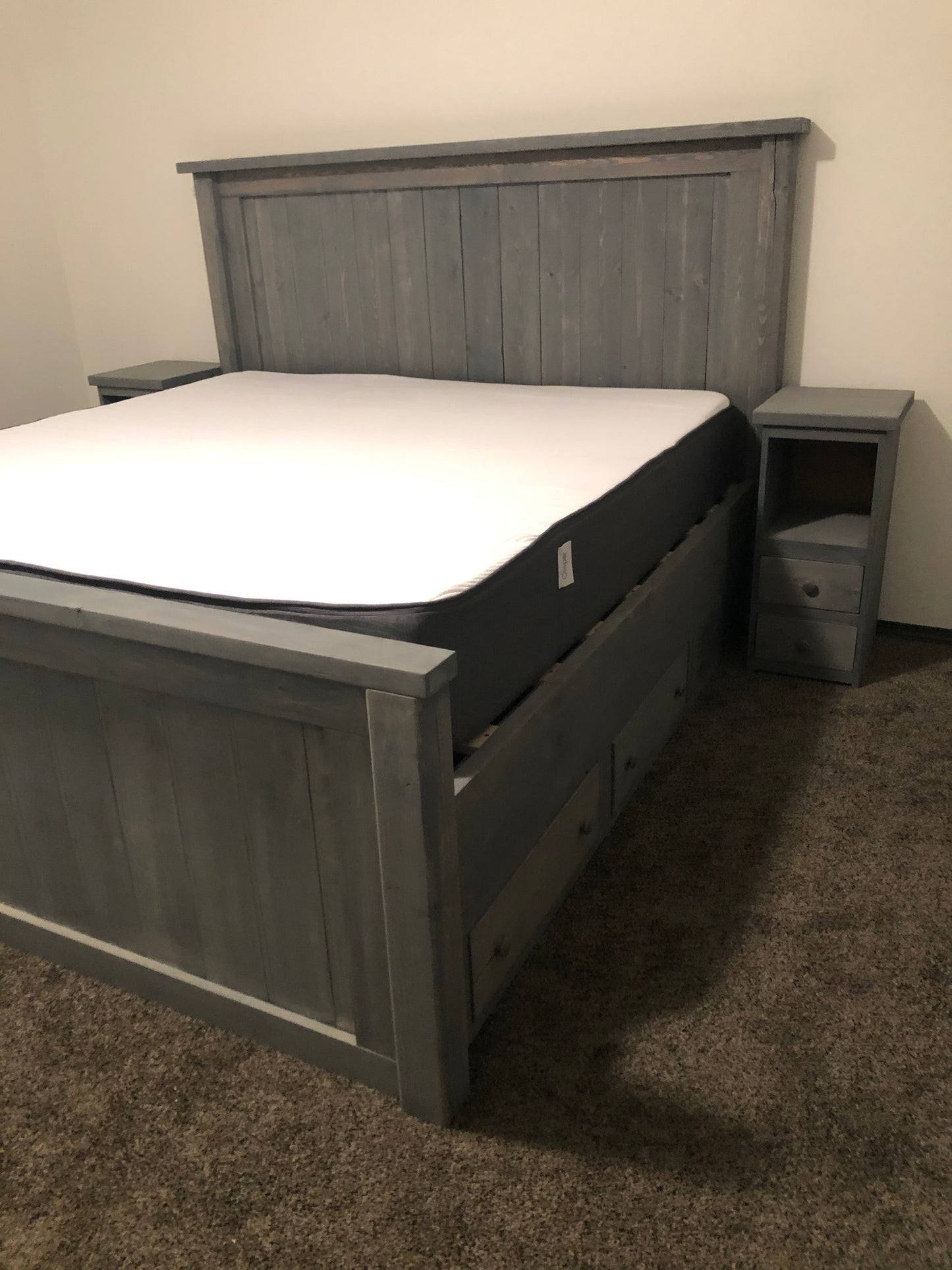 Custom Lodge Style Storage Bed frame