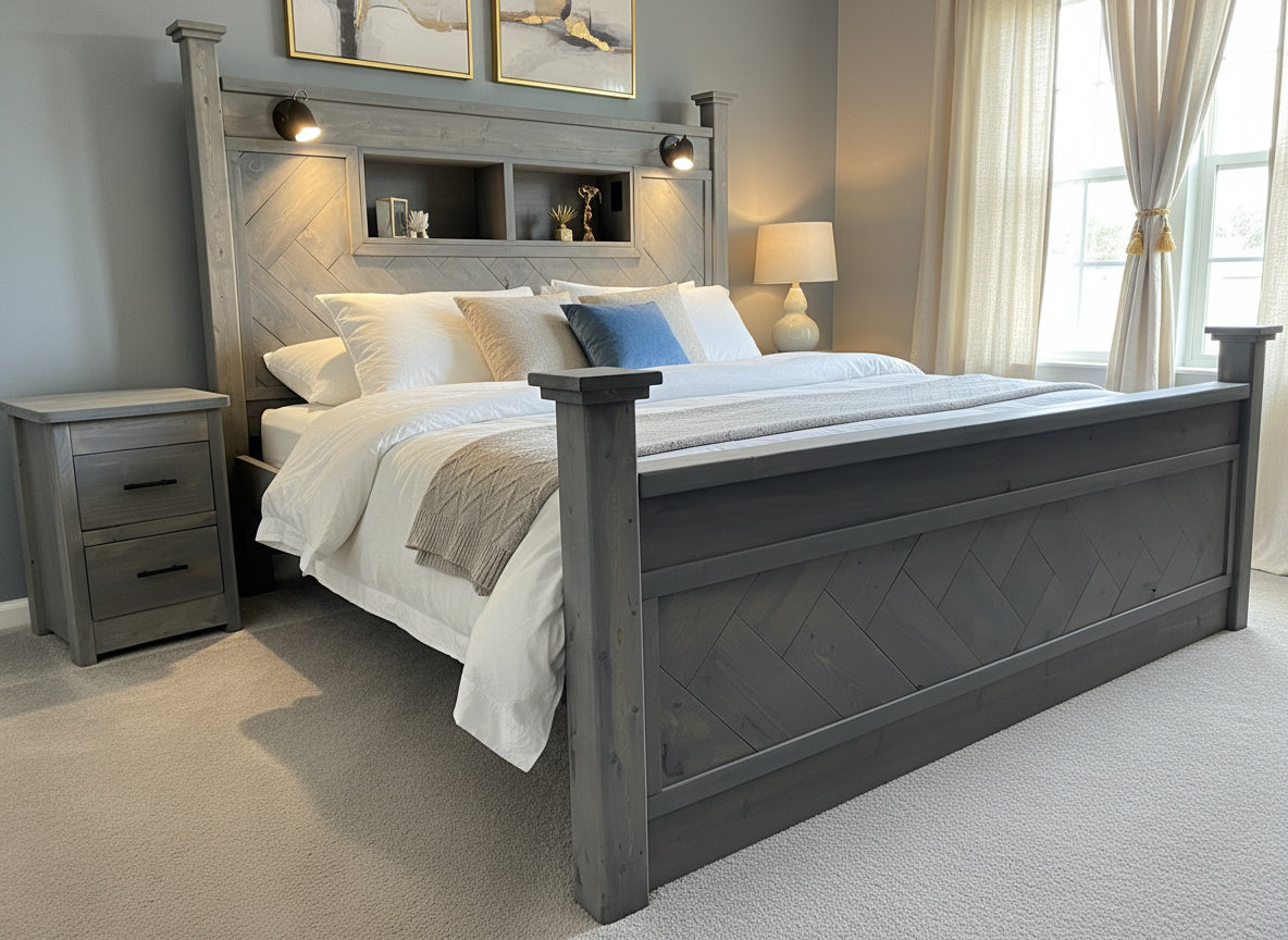 Headboard Cubbies (with or without) USB/Power Outlets or Headboard Lighting