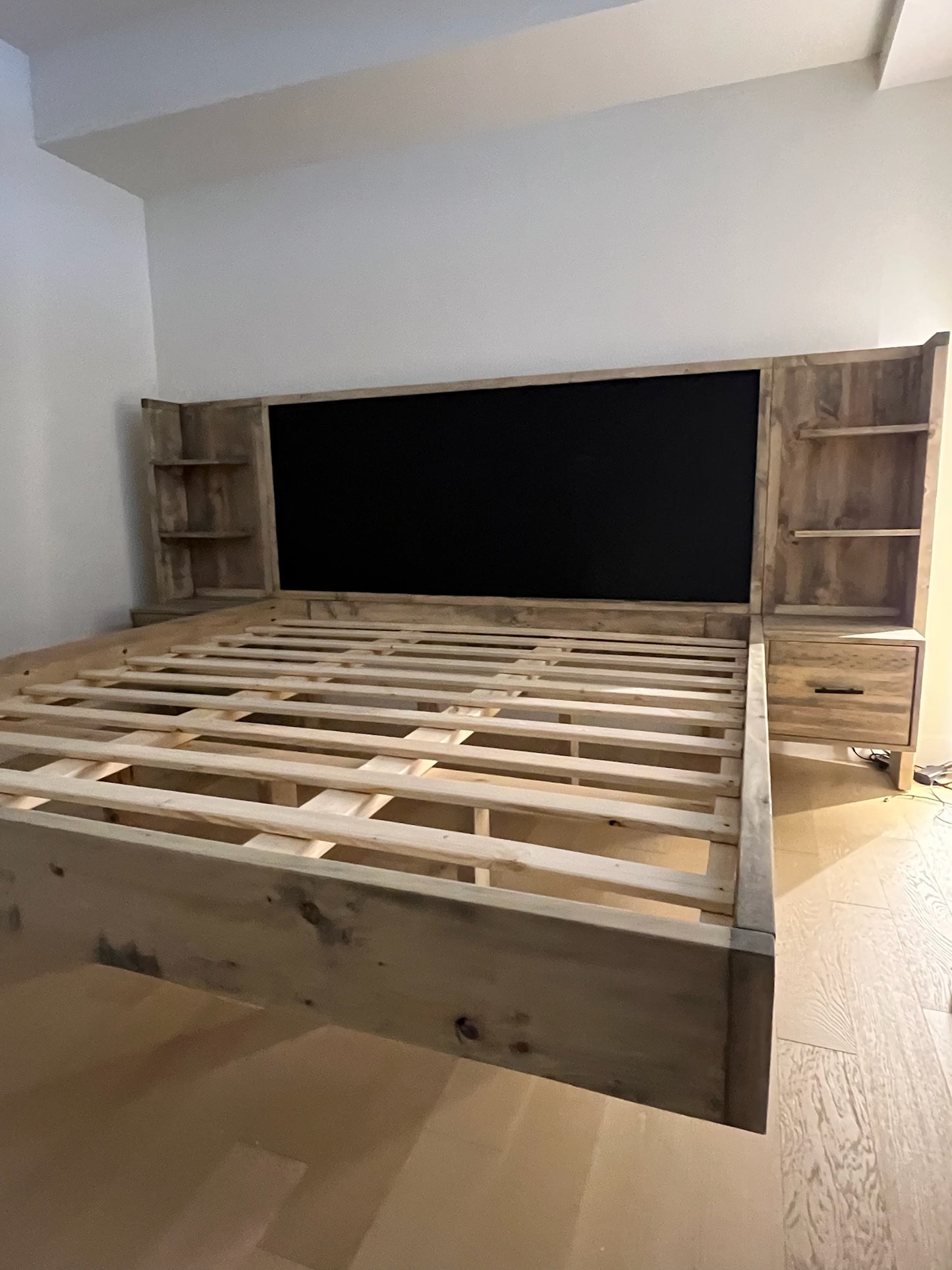 Custom Driftwood Floating Bed frame