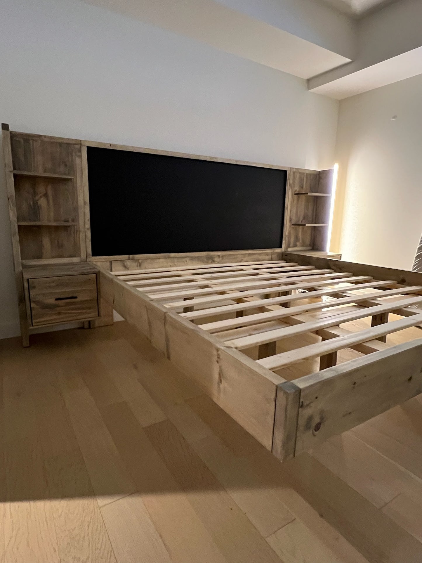 Custom Driftwood Floating Bed frame