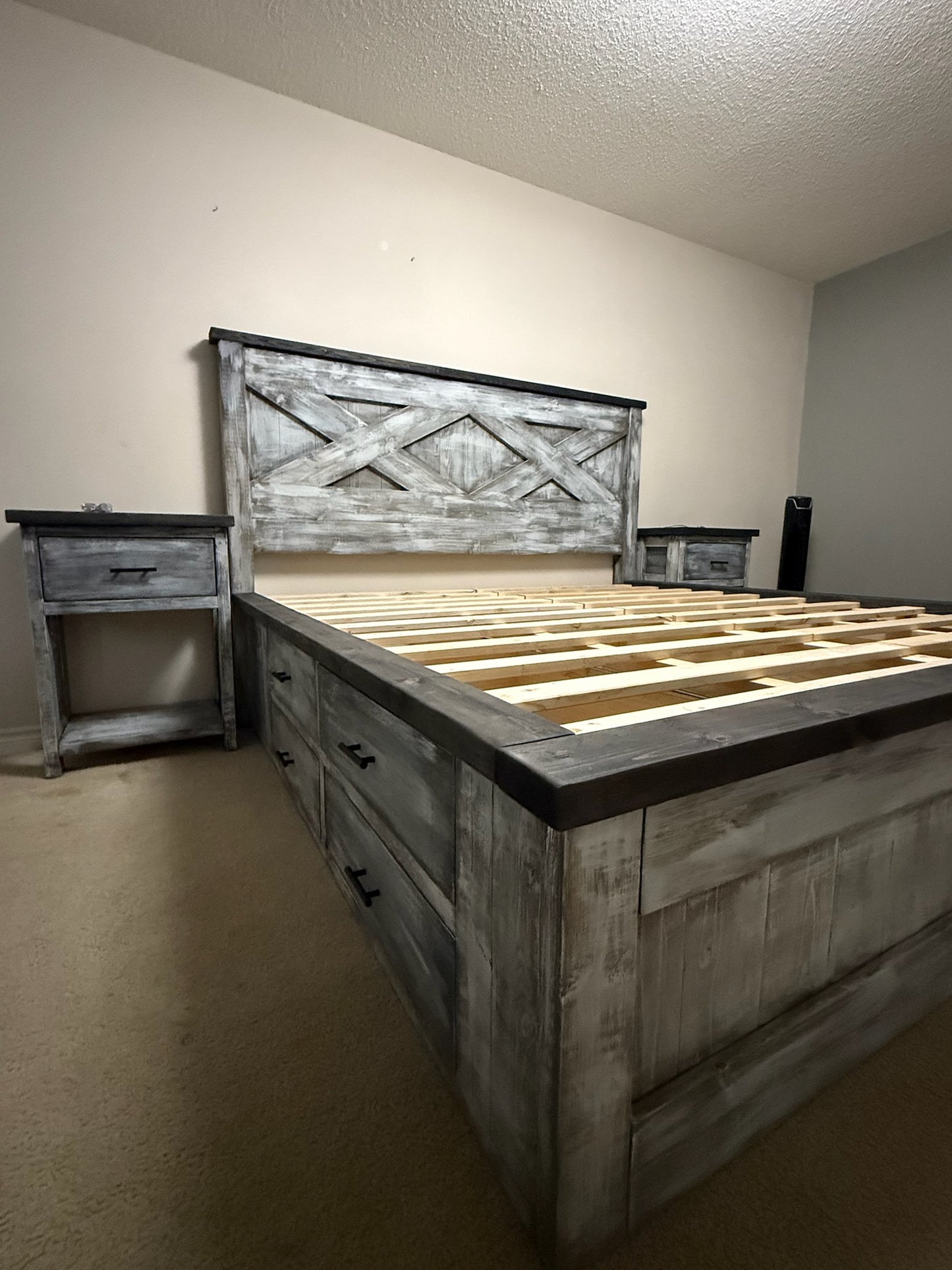Custom Heritage "X" Storage Bed frame