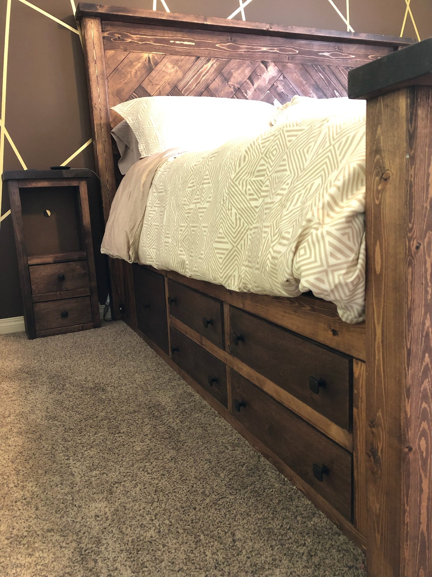 Custom Timberweave Storage Bed frame