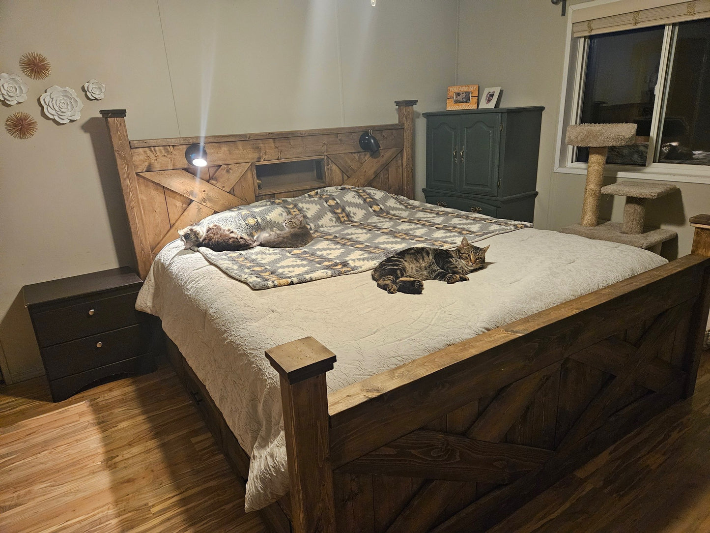 Headboard Cubbies (with or without) USB/Power Outlets or Headboard Lighting