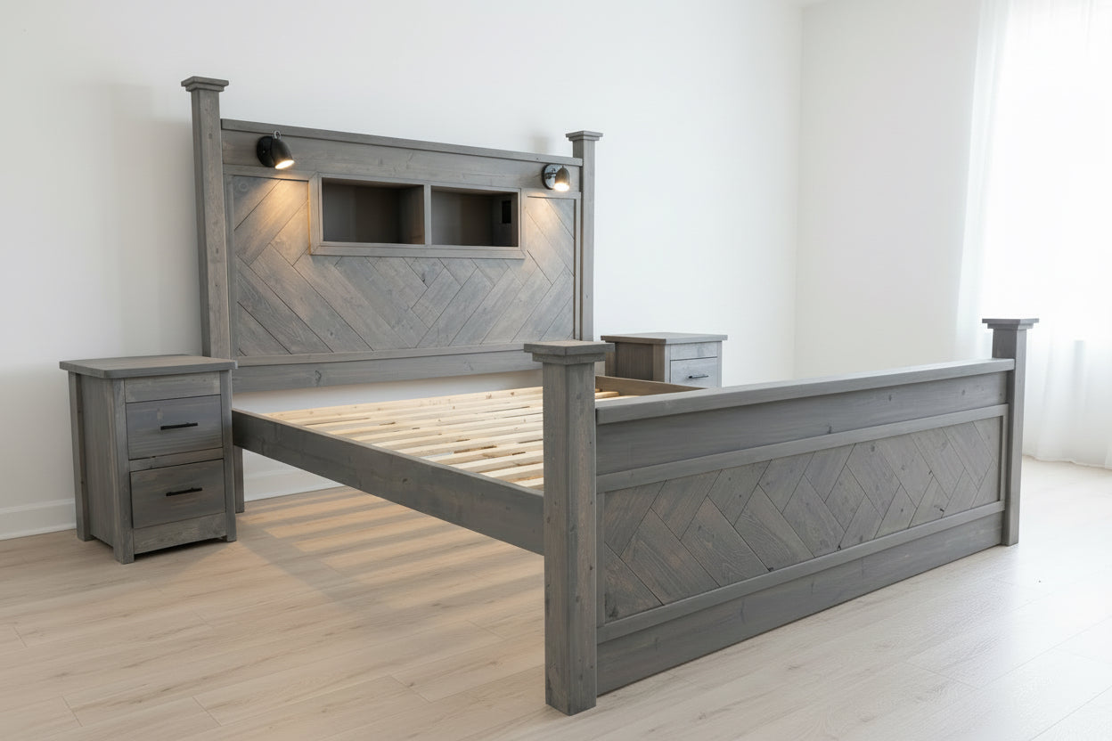 Headboard Cubbies (with or without) USB/Power Outlets or Headboard Lighting