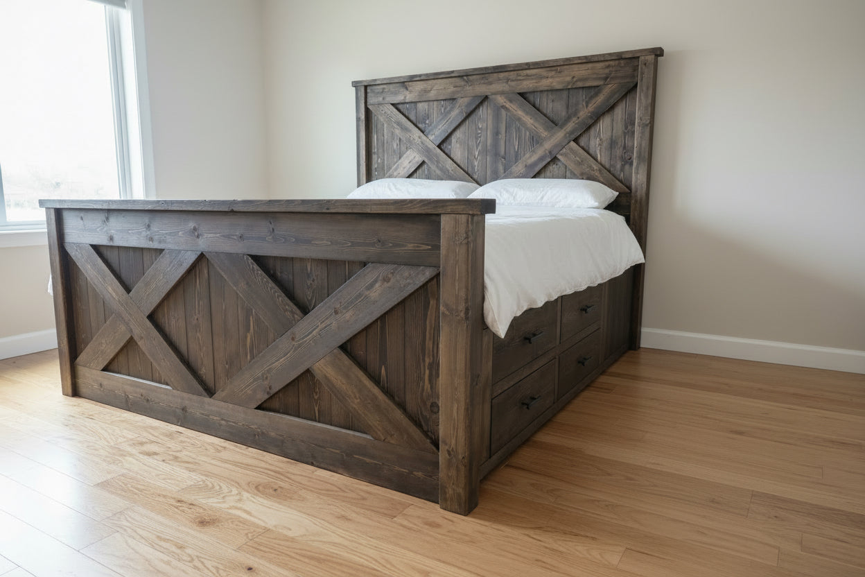 Heritage "X" Storage Bed frame