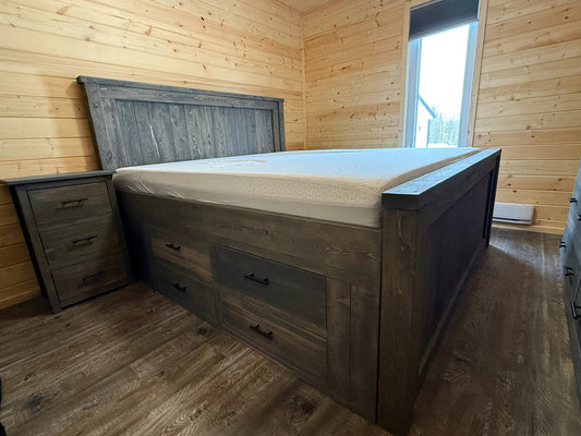 Custom Lodge Style Storage Bed frame