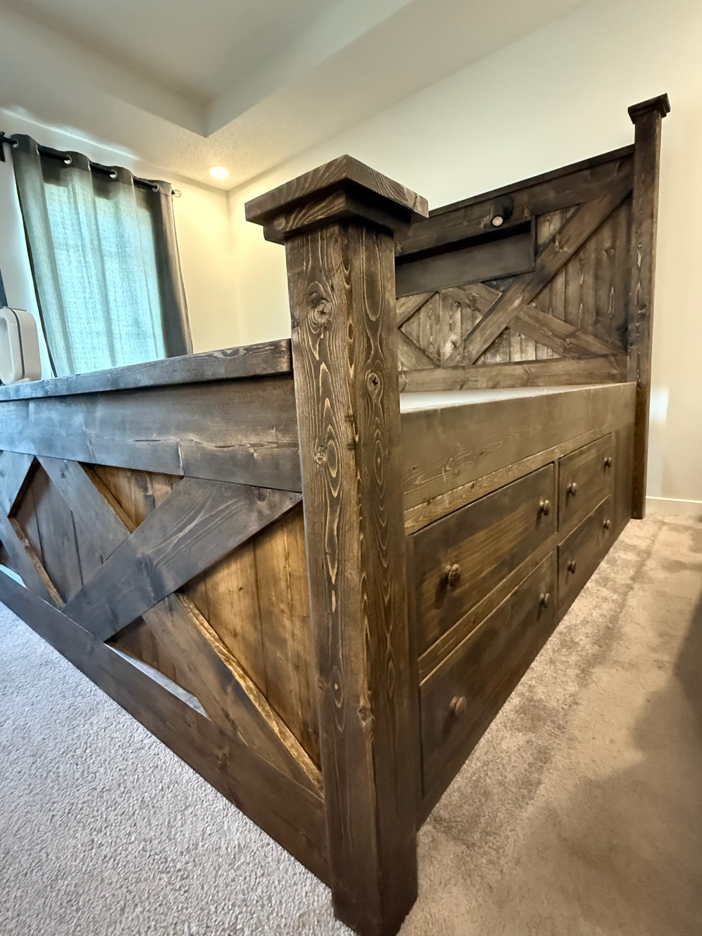Custom Heritage "X" Storage Bed frame
