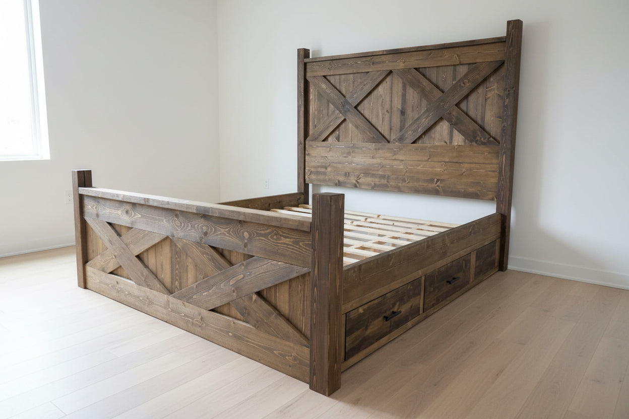 Heritage "X" Storage Bed frame